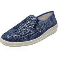 Longo Komfort Slipper Damen 31373334333139 Blau 42 EU
