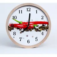 Tulup Holzuhr 20fi cm wanduhr - Pfeffer Paprika