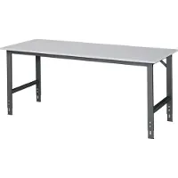 RAU Werktisch Tom B2000xT800xH760-1080mm Arbeitsplatte Melamin Gestell anthrazitgrau