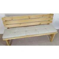 Rattani Kissen / Polster für Gartenbank / Bankkissen 150 x 35 cm Colore grigio tenue (soft grau)