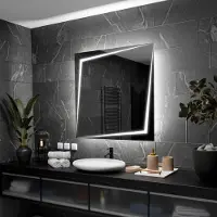 Alasta Badspiegel mit LED Beleuchtung - Berlin - 60 cm, 60 cm