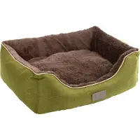 Kerbl Hundebett Kuschelbett Samuel, grün/grau, 50x40x15cm; 81317