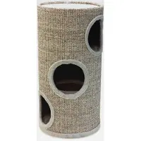 Markenlos Kratzbaum für Katzen 36 x 36 x 70 cm Beige Kratzbaum Vertikaler Schaber für Katzen Zubehör Nagelspitzer
