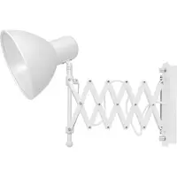 Licht-Erlebnisse Wandlampe Retro "Harmony" Metall Weiß E27 Wandleuchte Wohnzimmer Schlafzimmer Flur