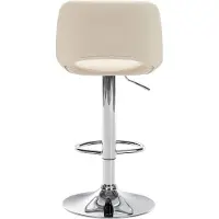 CLP Barhocker Camden Kunstleder chrom creme