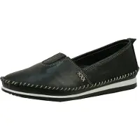 Andrea conti Damen Slipper Mokassins Leder 1887801, Größe:39 EU, Farbe:Schwarz