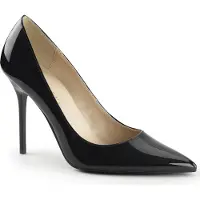 Pleaser CLASSIQUE-20 Damen Pumps von , Schwarz Lack , EU 44, US 14