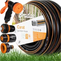 Bradas Set Gartenschlauch Carat 1/2" 50m | Pistole, Anschlüssen | Orange/Schwarz