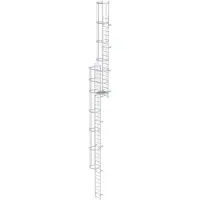 MUNK Günzburger Steigtechnik MUNK ortsfeste Steigleitern Aluminium, 13,44m SH