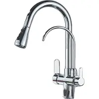 OEM Wasserhahn, Dual-Handle, Ausziehbare Sprühdüse, Chrom