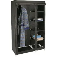 Huismerk Kleiderschrank 110x46x178 cm Stoff Schwarz