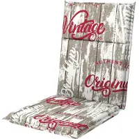 Doppler Stuhlauflage 110 x 48 x 6 cm 50 % Baumwolle, 50 % Polyester grau