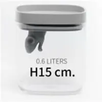 Qualy Glückliche Maus 0,6L - Behälter, Aufbewahrungsbox, Dose für Lebensmittel