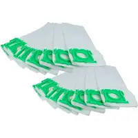 VHBW 20x Staubbeutel kompatibel mit Sebo Airbelt K1 Komfort, K1 ECO 1200, K1 ECO 700, K1 Family, K1 Hunter, K1 Staubsauger - 44,4cm x 16,3cm Weiß