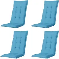 Madison - Gartenstuhlauflage High Back Panama aqua - Ca. 123x50 cm - 4er-Set