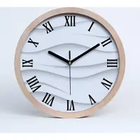 Tulup Holzuhr 30fi cm wanduhr - schwarze Spitzen - abstrakcjaale