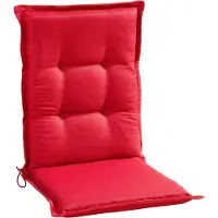GO-DE Textilgesellschaft Gartenstuhlauflage - Rot - Mittellehner - unifarben