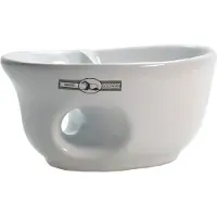 Golddachs Rasiermug weiß Keramik oval mit Eingriff für gute Handhabung