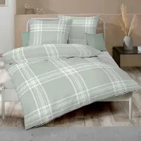 Kaeppel Biber Bettwäsche Pure 155x220 cm + 80x80 cm grün