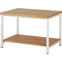 RAU Werkbank mit Holz Ablageboden, Tiefe 757 mm - 840 x 1.250 x 900 mm (HxBxT) - Traglast 1.250 kg - Buche