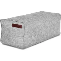Green Bean Indoor Sitzhocker Pouf 70x33x28cm EPS-Perlen Füllung -Home Linen Kuschelig Weich Waschbar - Drinnen Bodenkissen Liegekissen Sitzkissen Sitzhocker Sessel Kinder Erwachsene Stoff Grau