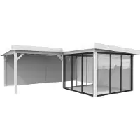 Palmako Pavillon Lenna Slide 24,9 m² Set 412 588 x 588 cm weiß
