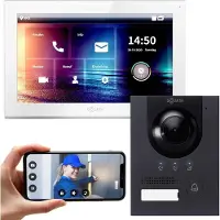 Goliath IP Video Türsprechanlage Unterputz Set für 1 Familienhaus 1x 10 Monitor Weiß 1 Familienhaus Anthrazit