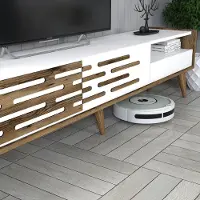 Skye Decor , Valensiya - Walnut, White, Wohnzimmermöbel-Set, Nussbaum, 100 % MELAMINBESCHICHTETE SPANPLATTEN, 180 x 45 x 35 cm