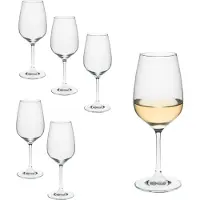 Rona Weißweingläser Serie Ratio 340 ml, Weißweinglas mit klassischer Form, spülmaschinenfest,