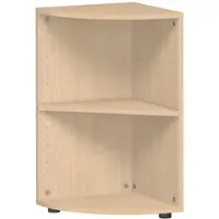 Geramöbel Eckabschlussregal mit Standfüßen, als Anstellregal verwendbar, 400x400x752, Buche, S-342010-B