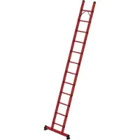MUNK Günzburger Steigtechnik MUNK Kunststoff-Anlegeleiter GFK mit nivello-Traverse 12 Sprossen