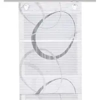 HOME WOHNIDEE Home Wohnideen Magnetrollo Querstreifen Digitaldruck "Vitus" 130 x 45 cm Grau