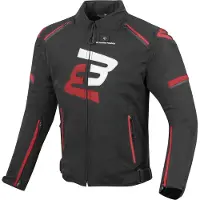 Bogotto Sparrow Wasserdichte Motorrad Textiljacke, schwarz/rot, M