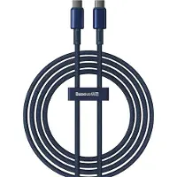 Baseus Tungsten, 2 m, USB C, USB C, USB 2.0, 0,48 Gbit/s, Navy, Blau