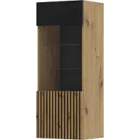 Furnlux Classic FURNLUX Hängeschrank Auris Beige Und Schwarz 45cm / Hauptfarbe: Braun / Abmessungen: 45 x 115 x 37 cm