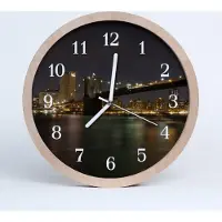 Tulup Holzuhr 30fi cm wanduhr - Stadtbrücke