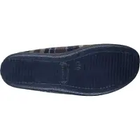 Fly Flot Herren Slipper kariert geschlossener Hausschuh Filz 240004, Größe:45 EU, Farbe:Braun