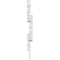 MUNK Günzburger Steigtechnik MUNK ortsfeste Steigleitern Aluminium eloxiert, 15,12m SH PG2