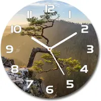 Tulup Wanduhr aus Glas 30fi Glasbild Glasuhr Gehärtetes Glas - weisse-zeiger - Sokolica Pieniny