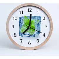 Tulup Holzuhr 30fi cm wanduhr - Minze-Eis