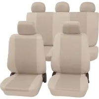 Petex Auto Sitzbezüge Universal Komplett Set 11-teilig - Sydney beige, Eco Class mit SAB 1 Vario | Autositzbezüge / Schonbezüge von