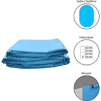 CF Poolfolie Ersatzfolie Ovalformbecken 730x360x120cm - Dicke 0,6mm - overlap - blau