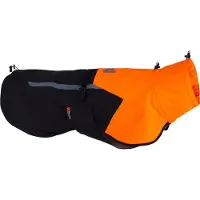 Non-Stop Dogwear Regenmantel Fjord raincoat 2.0 schwarz/orange, Rückenlänge: 80 cm
