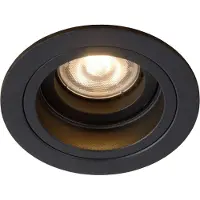 Licht-Erlebnisse Bodeneinbaustrahler Metall rund D: 9.1 cm Schwarz GU10 Modern