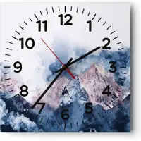 ARTTOR Wanduhr - Quadrat - Glasuhr - Abstraktion modern - 30x30cm - Schleichendes Uhrwerk - Lautlos - zum Aufhängen bereit - Dekoration Modern - Wanddekoration aus Glas - C4AC30x30-3886