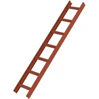 MUNK Günzburger Steigtechnik MUNK Aluminium Dachleiter 7 Sprossen rotbraun