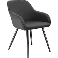 TecTake Esszimmerstuhl Marilyn gepolstert, in Cordoptik 58 x 62 x 82 cm
