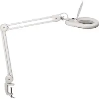 MAUL LED-Lupenleuchte Viso, Klemmfuß, weiß
