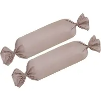 Bettwaren-Shop Single Jersey Kissenbezug Ulm 2er Pack 15x40 cm für Nackenrollen basalt