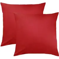 Bettwaren-Shop Single Jersey Kissenbezug Ulm 2er Pack 40x40 cm rot